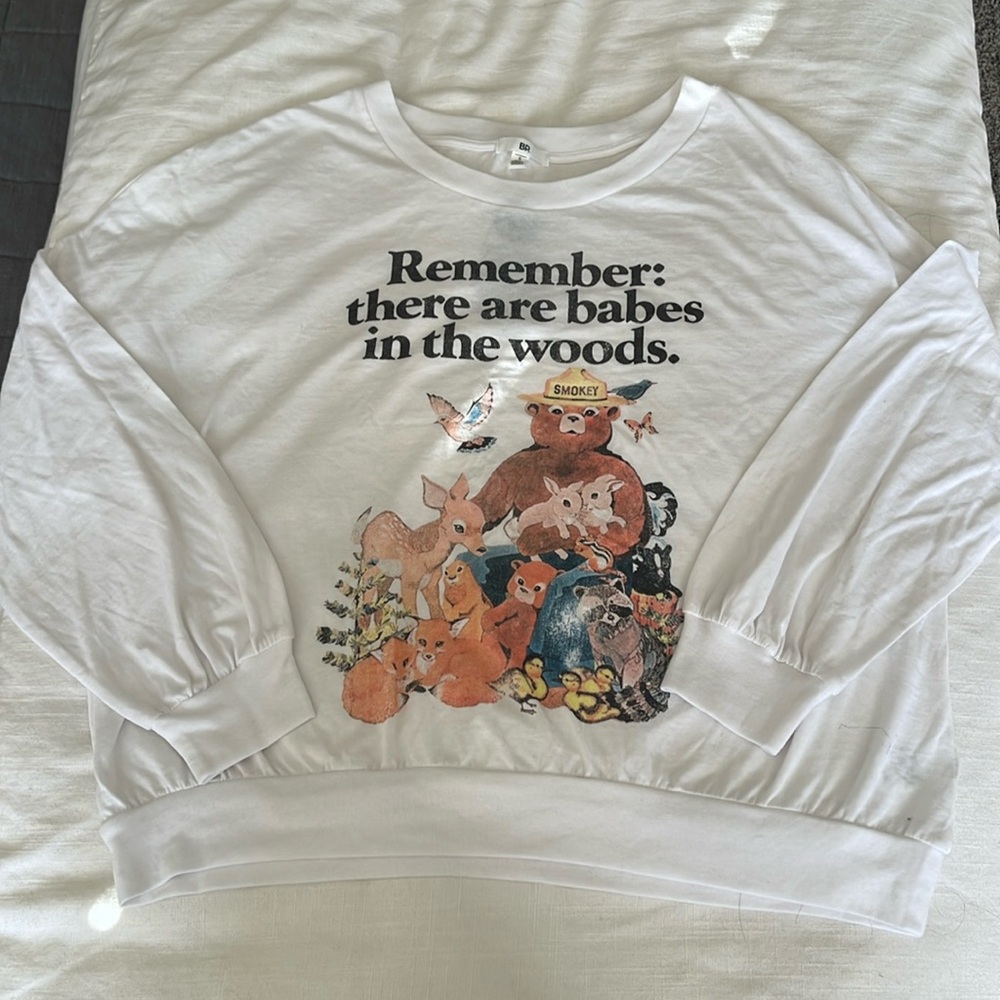 Smokey Bear “Babes in the Woods” long sleeve T